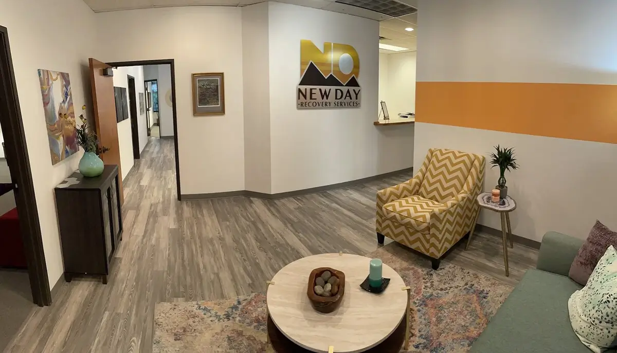 Lobby of a New Day Recovery facility with seating area
